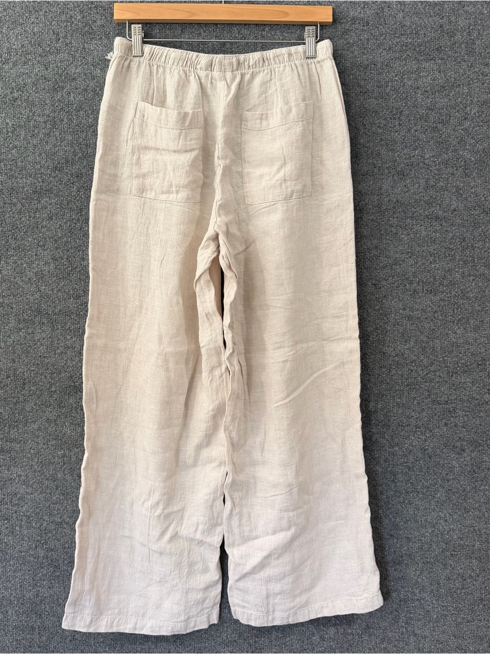 C&C California Women’s Wide Leg Linen Pants Size Medium Cream Pull On Vacation - Picture 2 of 9